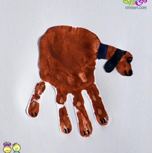 عکس نقاشی با دست سگ