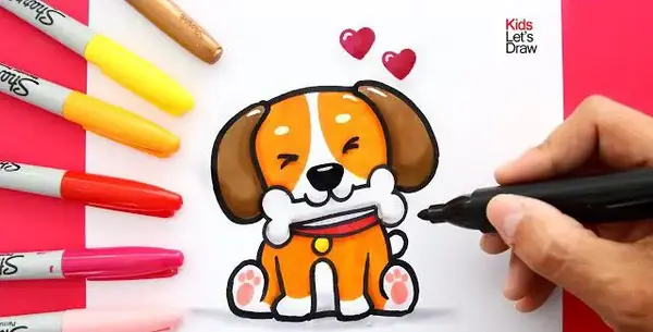 عکس نقاشی با دست سگ