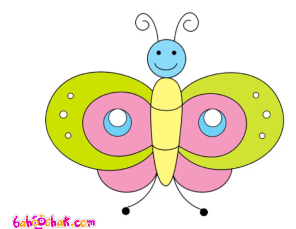 عکس نقاشی پروانه زیبا حرفه ای