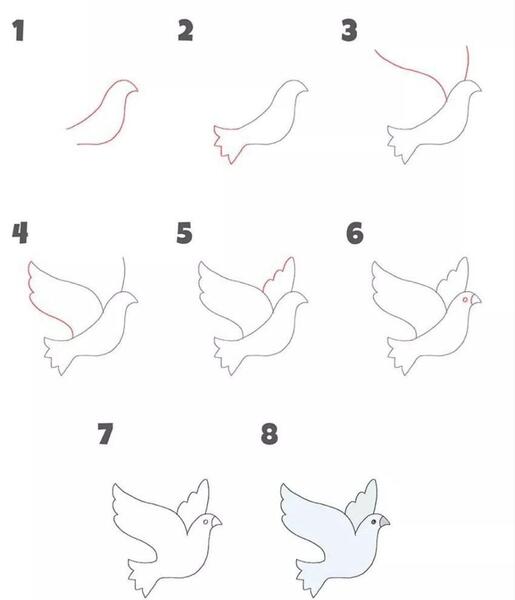 عکس نقاشی پرنده آسان