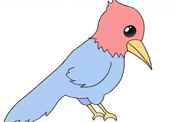 عکس نقاشی پرنده کودکانه
