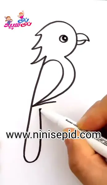 عکس نقاشی پرنده زیبا