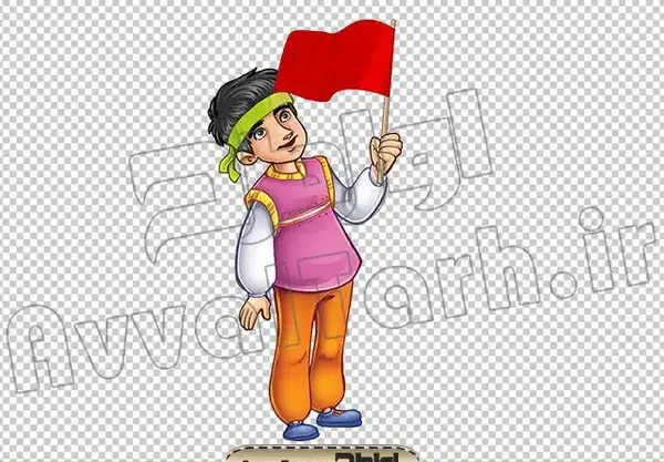 عکس نقاشی پرچم ایران برای کودکان