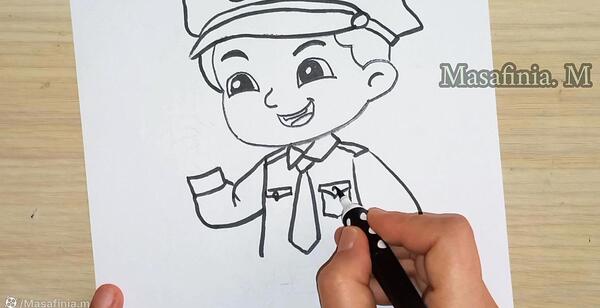 عکس نقاشی پلیس ساده