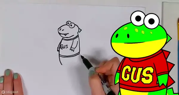عکس نقاشی تمساح با دست
