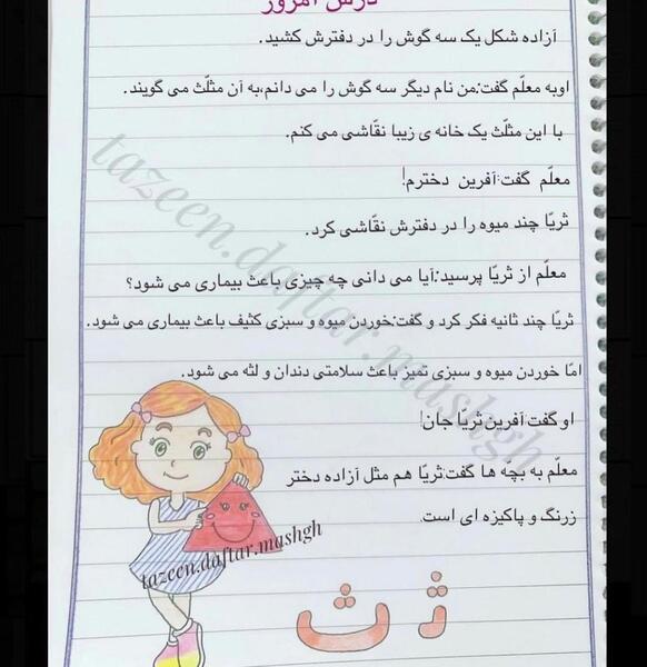 عکس نقاشی ث مثل ثریا