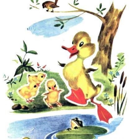عکس نقاشی کودکانه جوجه اردک