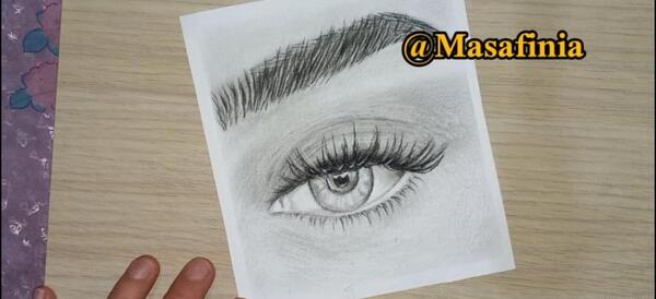 عکس نقاشی چشم و ابرو کودکانه