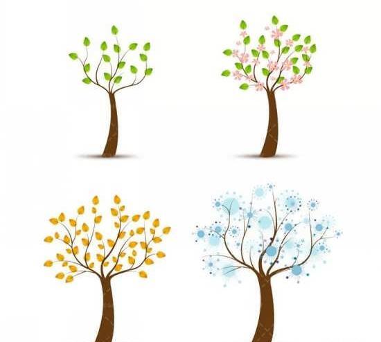 عکس نقاشی چهار فصل آسان و زیبا