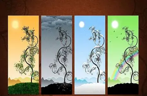 عکس نقاشی چهار فصل حرفه ای