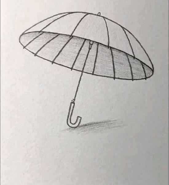 عکس نقاشی چتر و قارچ