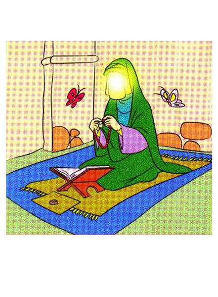 عکس نقاشی حضرت فاطمه سخت
