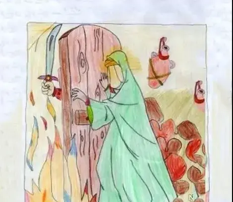 عکس نقاشی حضرت فاطمه زهرا آسان