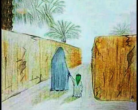 عکس نقاشی حضرت فاطمه زهرا آسان