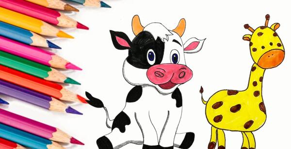 عکس نقاشی حیوانات ساده برای کودکان