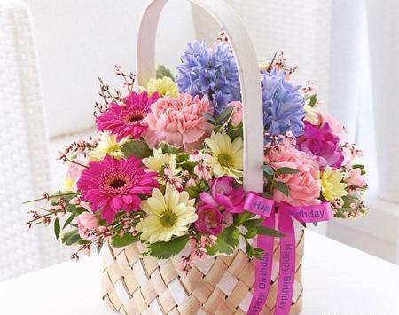 عکس گل با نوشته تولدت مبارک