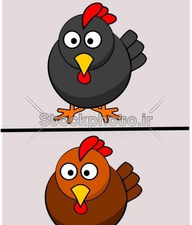عکس نقاشی خروس و مرغ