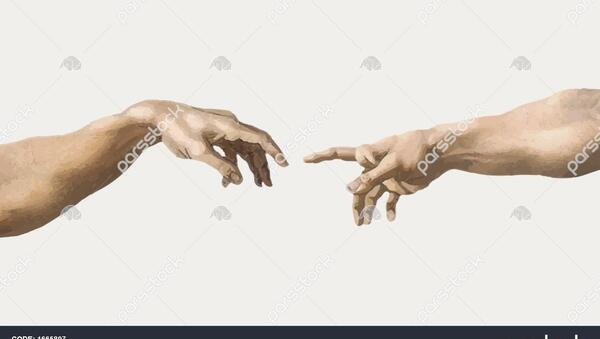 عکس نقاشی دست خدا به انگلیسی