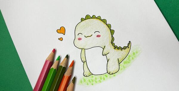 عکس نقاشی دایناسور ساده