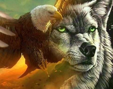 عکس نوشته با تصویر عقاب