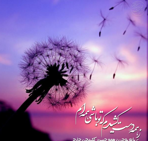 عکس نوشته با تو بودن ز همه دست کشیدن دارد