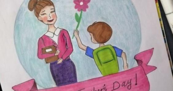 عکس نقاشی روز معلم سخت