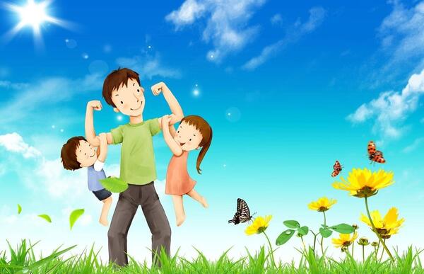 عکس نقاشی روز پدر پسرانه