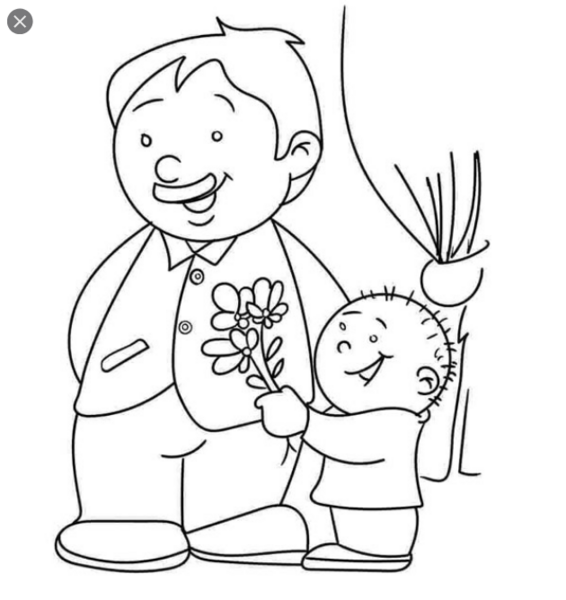 عکس نقاشی روز پدر پسرانه