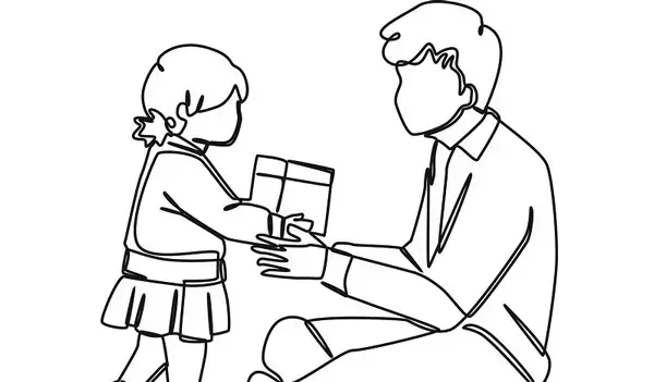 عکس نقاشی روز پدر پسرانه