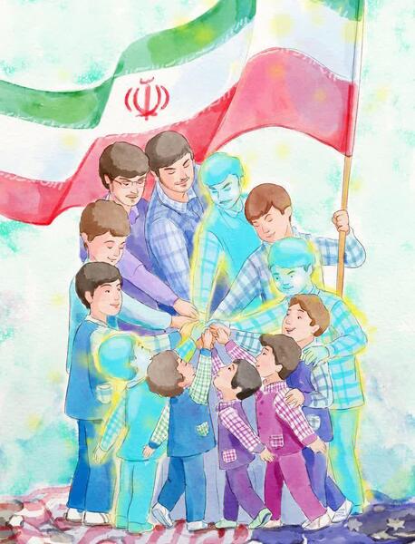 عکس نقاشی روز دانش آموز ۱۳ آبان