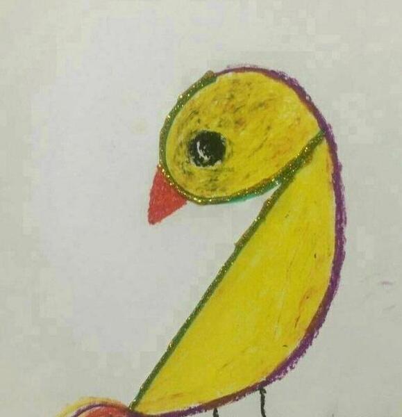 عکس نقاشی زرافه با عدد ۹