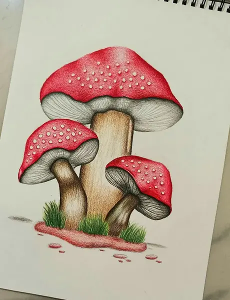 عکس نقاشی زیبا با مداد رنگی حرفه ای