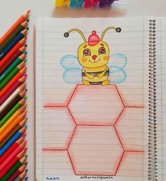 عکس نقاشی زنبورعسل فانتزی