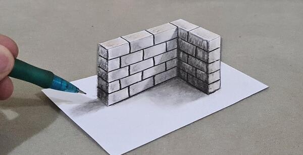 عکس نقاشی سه بعدی آسان برای کودکان