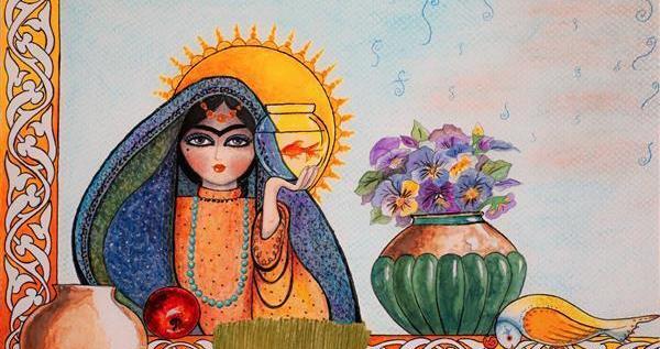 عکس نقاشی سفره هفت سین سخت