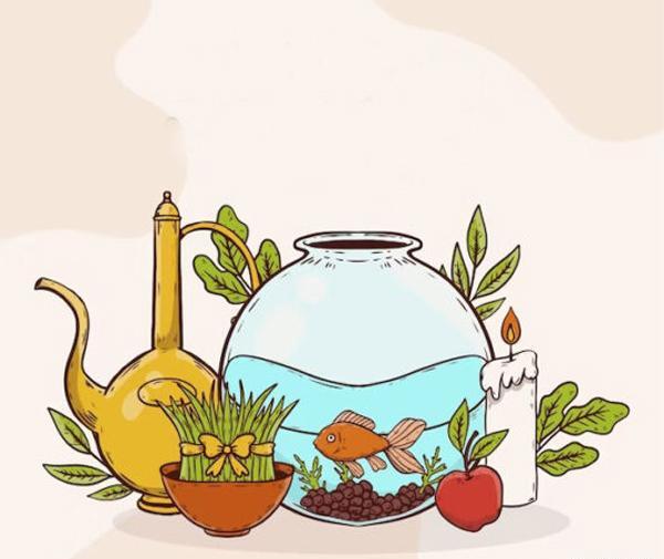 عکس نقاشی سفره هفت سین سخت