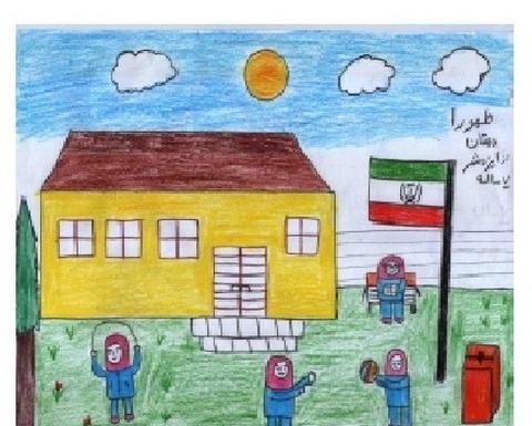 عکس نقاشی ساده رنگی دخترانه برای مدرسه
