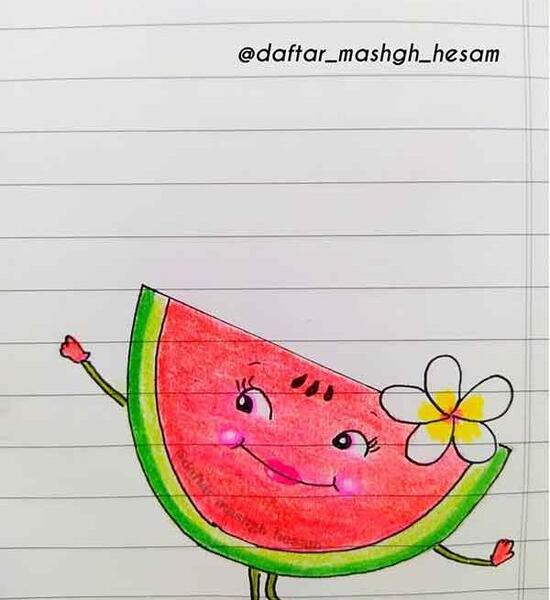 عکس نقاشی شب یلدا برای کلاس سوم ابتدایی