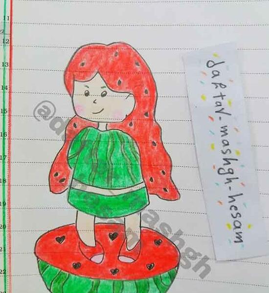 عکس نقاشی شب یلدا برای کلاس سوم زیبا