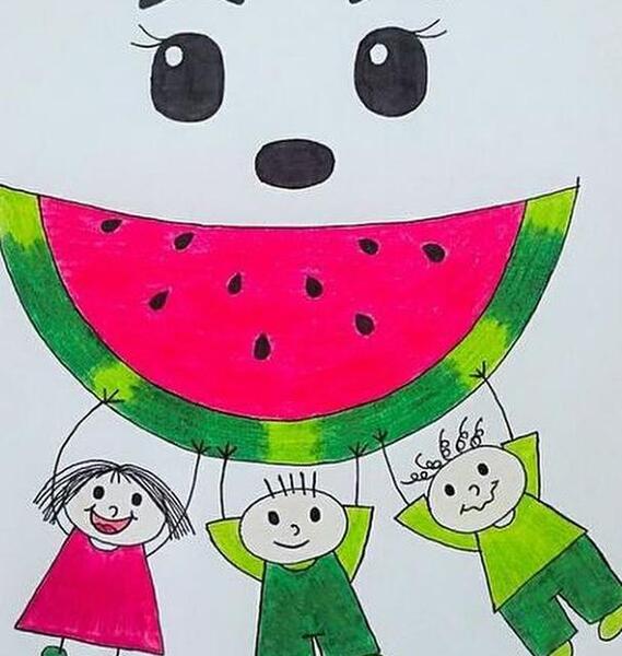 عکس نقاشی شب یلدا برای کلاس سوم ساده