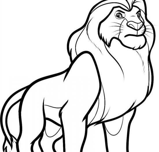 عکس نقاشی شیر کودکانه ساده