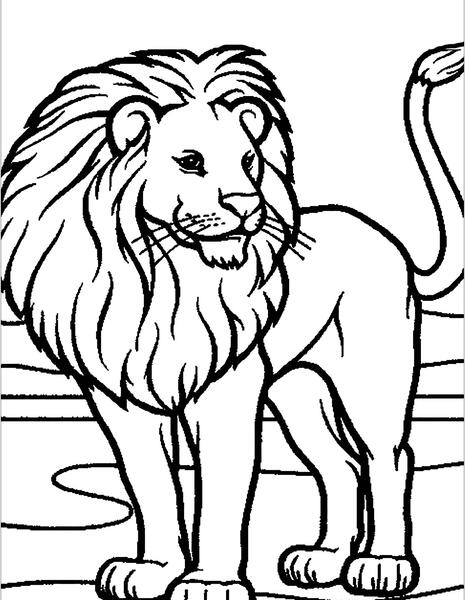 عکس نقاشی شیر کودکانه ساده