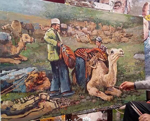 عکس نقاشی شتر کودکانه فانتزی