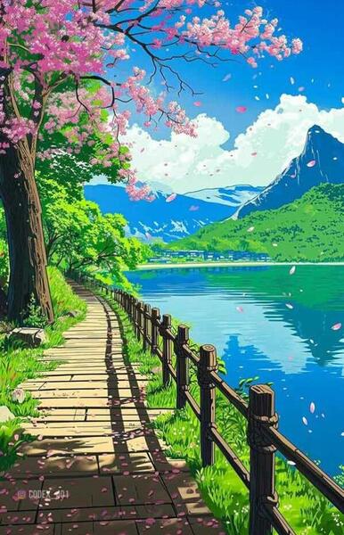 عکس نقاشی طبیعت سخت