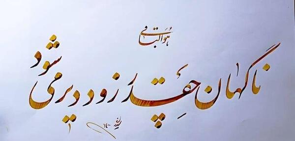 عکس نوشته چه زود دیر میشه