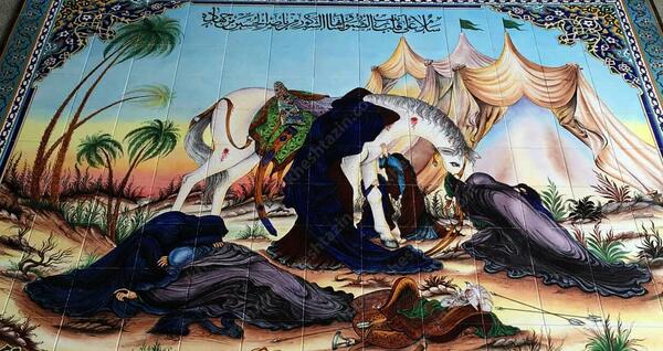 عکس نقاشی ظهر عاشورا اثر استاد فرشچیان