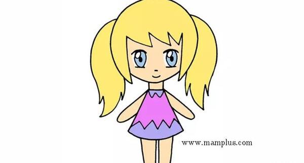 عکس نقاشی عروسکی دخترانه