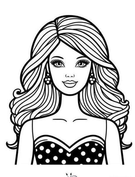عکس نقاشی عروسک دخترانه زیبا