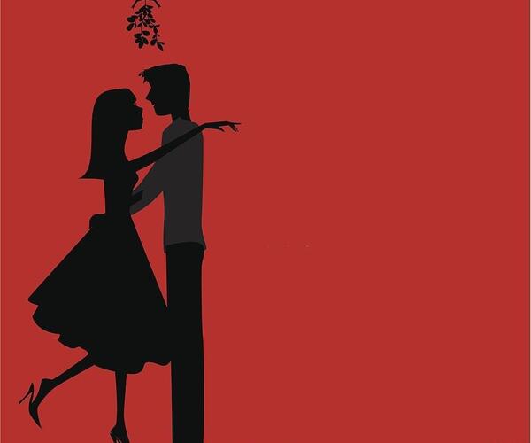 عکس نقاشی عاشقانه ساده روی بوم