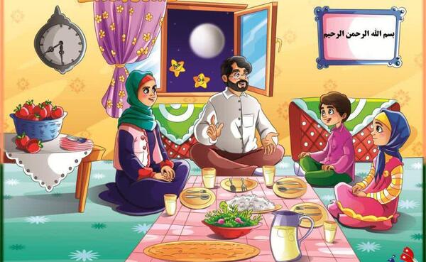 عکس نقاشی غذا خوردن